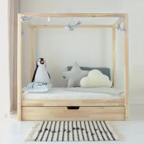 Holzbett mit Schublade TUULA BASIC – zusätzlicher Stauraum oder Schlafplatz für zweites Kind Holzbett mit Schublade TUULA BASIC – zusätzlicher Stauraum oder Schlafplatz für zweites Kind