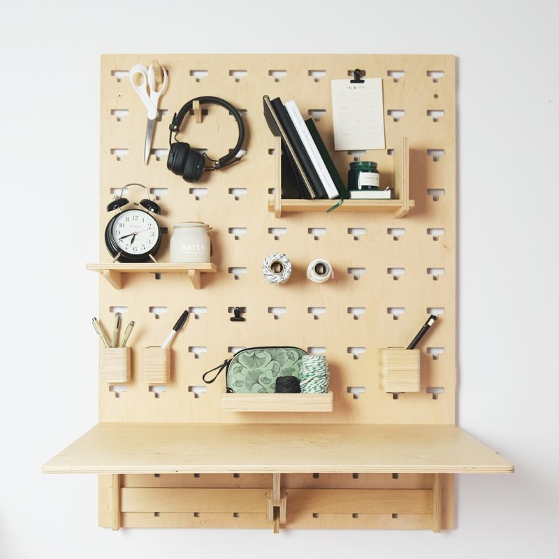 Klapp-Schreibtisch Wandschreibtisch mit Organizer