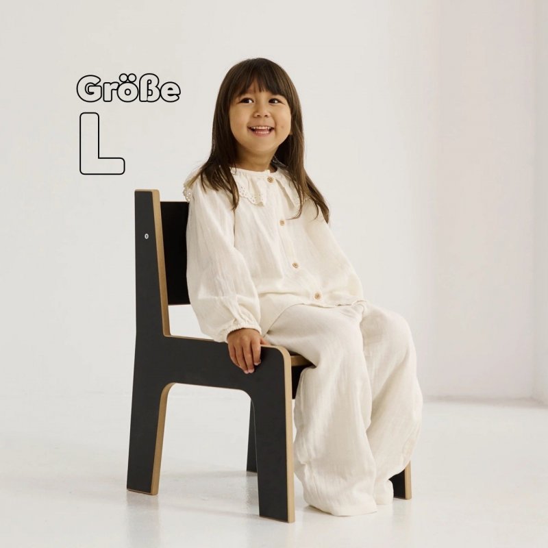 Ergonomischer und sicherer Kinderstuhl in Schwarz